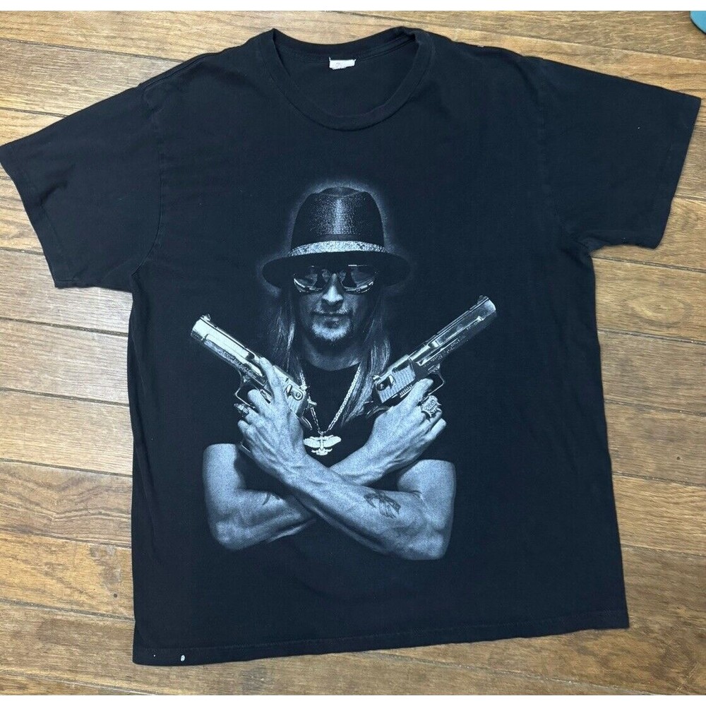 Kid Rock Tour 2011 Black Graphic T-Shirt Hanes Cotton XL Music Concert